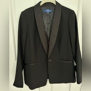 Talbots RSVP black tuxedo jacket size 8